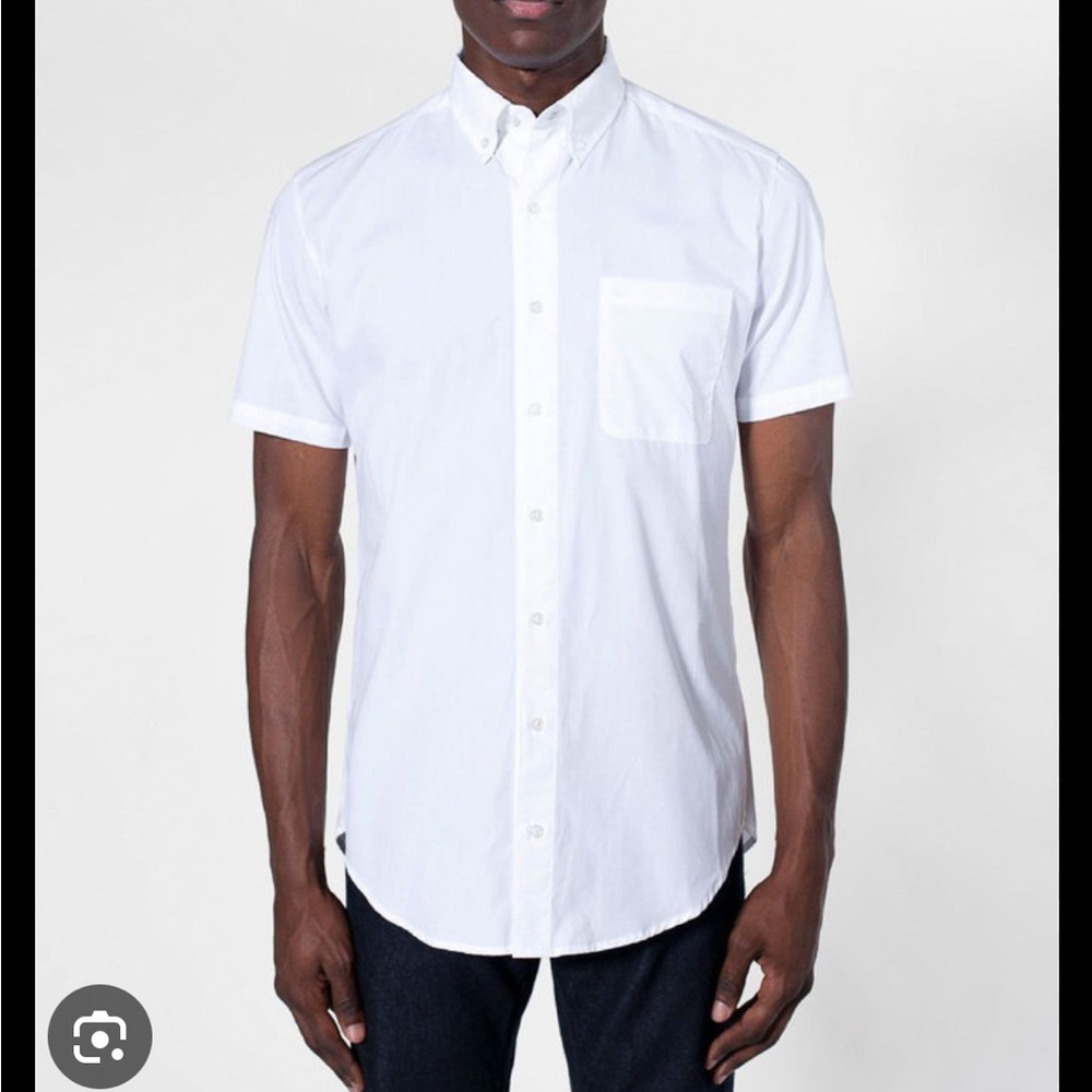 Poplin men’s short sleeve button up